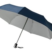 Зонт Alex трехсекционный автоматический 21,5, темно-синий/серебристый фотография