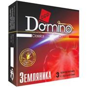 Ароматизированные презервативы domino "земляника" - 3 шт. Domino Domino земляника №3