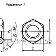 Гайка шестигранная высокая, класс точности А ГОСТ 15524-70 фото