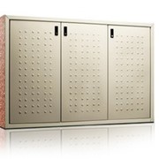 Шкаф для трех контейнеров емкостью 120 литров, Линия Сайлент, 172 х 110 х 69 фото
