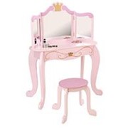 Туалетный столик (трельяж) с зеркалом для девочки “Принцесса“ (Princess Vanity & Stool) (76123_KE) фотография
