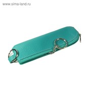 Футляр для ключей на молнии, цвет бирюзовый фото