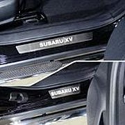 Накладки на пороги Subaru XV 2017-наст.время (лист шлифованный Subaru XV) фотография