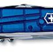 Нож перочинный VICTORINOX Swiss Champ, 91 мм, 33 функции, полупрозрачный синий (50253) фотография