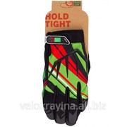 Перчатки Green Cycle NC-2361-2014 MTB с закрытыми пальцами черно-красно-зеленый фотография