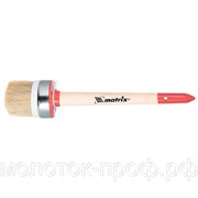 Кисть круглая, Профи №8 (35 мм), натуральная щетина, деревянная ручка MTX фото