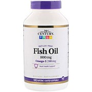 Витамины жиры 21st Century Fish Oil 1000 мг 180 табл фото