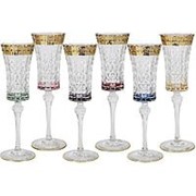 Набор бокалов для шампанского Цветная Флоренция, 0,15 л, 6 шт - SM3173/678-AL Same