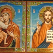 Венчальные иконы Федоровская икона Пресвятой Богородицы и Иисус Вседержитель фото