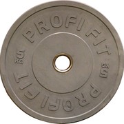 Диск для штанги каучуковый, цветной, PROFI-FIT D-51 (5 кг, серый) фото