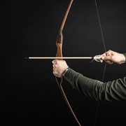 Сувенирное деревянное оружие “Лук спортивный“, подростковый, коричневый, массив ясеня, 120 см фото