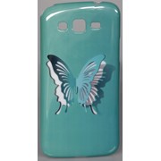 Чехол силиконовый Print для Samsung Galaxy Grand 2 Duos SM-G7102 Turquoise Butterfly фото