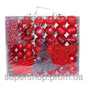 Набор новогодних шаров Красное Ассорти 50шт JNP012-026-Bun