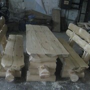 Стол + лавочка деревянная