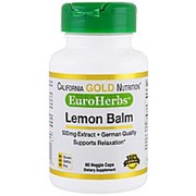 Витамины California Gold Nutrition Lemon Balm Extract 500 мг 60 капс фото