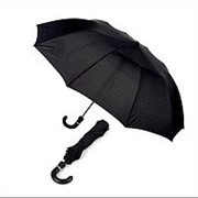 Зонт складной с кожаным держателем 23 -х10 черный красный