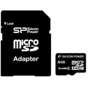 Карта памяти Silicon Power 8Gb microSDHC class 4 (SP008GBSTH004V10-SP) фотография