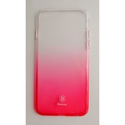 Чехол на Айфон 6/6s Baseus Hi SHELL Градиент ТПУ Прозрачный Розовый фото