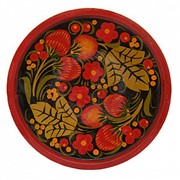 Деревянное блюдце Хохломская роспись 12 см фотография