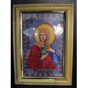 Вышью икону Св.Марии чешским бисером не дорого на заказ. фото