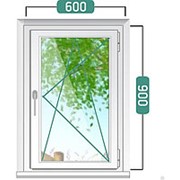 Пластиковое окно эконом 600х900мм фото