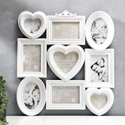 Фоторамка на 9 фото “Энергия“ белая 10х10;10х15;14х14 см фото