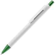 Ручка шариковая Chromatic White, белая с зеленым фото