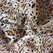 Ткань Лен принт ( леопард ) 768