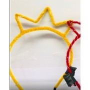 Ободок для волос светодиодный корона желтый фото