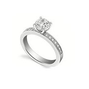 Кольцо классическое с бриллиантами I1/G 0,75 Ct фотография