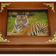 Деревянная ключница Тигр малая фотография