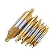 Drillpro 6шт HSS Центр Сверло 1 / 1.5 / 2 / 2.5 / 3/5 мм 60 градусов С Титановым Покрытием Сверло фото