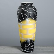 Ваза напольная "Арго" роспись, жёлто-чёрная, 65 см, керамика
