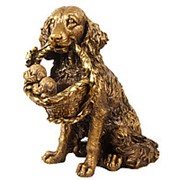 Скульптура Верный друг / Собака со щенками в корзине 55х55х33см. арт.MK1090 фото