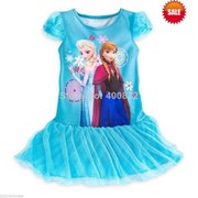 Платья детские Frozen Girls Summer Dress Fashion designer Elsa Anna Princess Party Dress short sleeves Princess dress 80-120cm, код 1866377880 фото