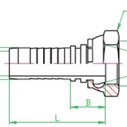 Ниппель для РВД с дюймовой резьбой BSP, угол конуса 60гр., все типоразмеры (собственное производство)