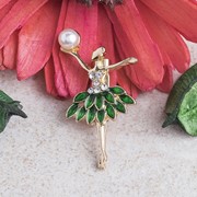 Брошь 'Балерина' мини, с мячом, цвет МИКС (комплект из 12 шт.) фото