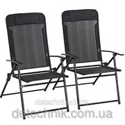 Садовые стулья, Miami Folding High Back Recliner Chairs - Pack of 2