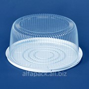 Упаковка пластиковая АЛЬФА-ПАК ПС-240 крышка прозрачная, дно белое фото