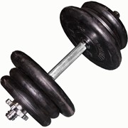 Гантель обрезиненная черная разборная 22,5 кг фото
