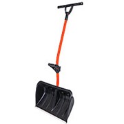 Лопата-скрепер для снега «Ратник» СYCLE Standart с Т-образной пластиковой ручкой и металлическим черенком фото