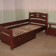 Односпальная деревянная кровать Сакура (190\200*80\90), массив - сосна, ольха, дуб. фотография
