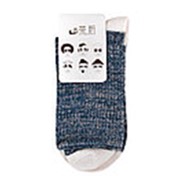 Носки / Chaxin / Женские меланжевые носки с белой пяткой / синий / (22-24 см) фото