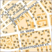Карта Тольятти настенная 150х200 см
