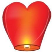 Небесный фонарик “Сердце“ фото