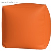 Пуфик Куб макси, ткань нейлон, цвет оранжевый фото