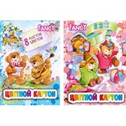 Картон цветной ACTION! FANCY, 8цв.,8л, А4 фото