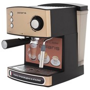Кофеварка рожковая POLARIS PCM 1527E, 850 Вт, объем 1,5 л, 15 бар, ручной капучинатор, бежевый фото