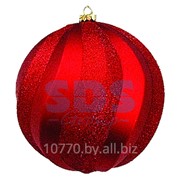 Елочная фигура “Шар Вихрь“, 20 см, цвет красный фото