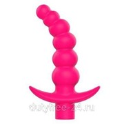 Розовая вибрирующая анальная елочка Sweet Toys - 10,8 см. фотография